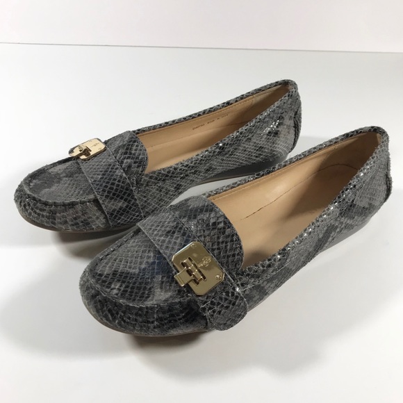 Cole Haan Shoes - Cole Haan Snakeskin Print Gray Moccasin 9.5M